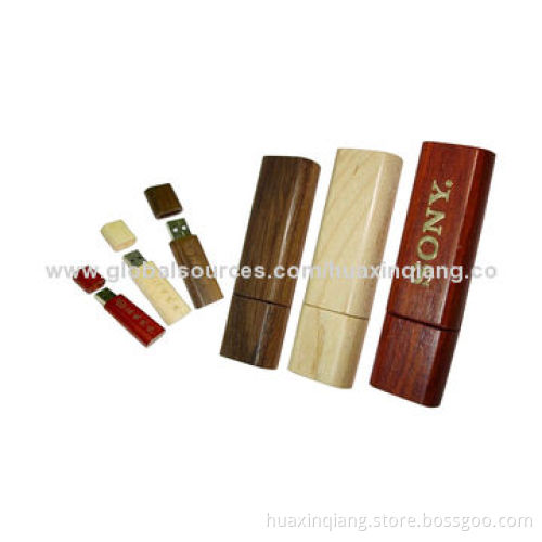 USB Drive with Wood Material, 128MB-64GB Capacity Range, Customized Colors, Logo Designs, USB2.0/3.0